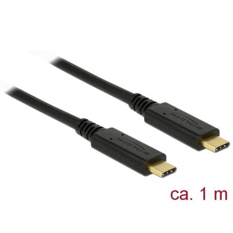 DeLock USB 3.1 Gen 2 (10 Gbps) Type-C to Type-C 1m 3 A E-Marker cable