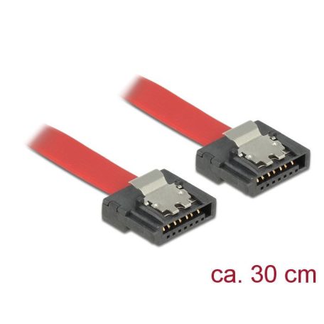 DeLock SATA FLEXI 6 Gb/s 30cm Red metal Cable