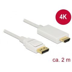   DeLock Displayport 1.2 male > High Speed HDMI-A male passive 4K 2m White