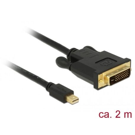 DeLock Mini Displayport 1.1 male > DVI-D (24+1 Single Link) male 2m