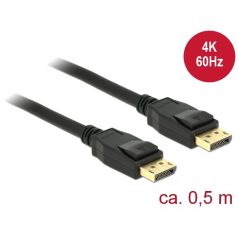   DeLock Displayport 1.2 male > Displayport male 4K 60 Hz 0.5m Cable