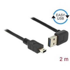   DeLock EASY-USB 2.0 Type-A male angled up / down > USB 2.0 Type Mini-B male 2m Cable Black