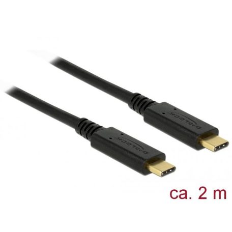 DeLock USB 3.1 Gen 1 (5 Gbps) cable Type-C to Type-C 2m 3A E-Marker