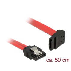   DeLock SATA 6 Gb/s male straight > SATA male upwards angled 50 cm Red metal cable