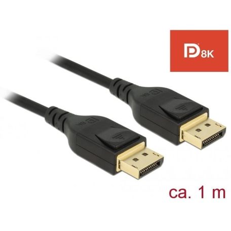 DeLock DisplayPort cable 8K 60 Hz 1m DP 8K certified Black