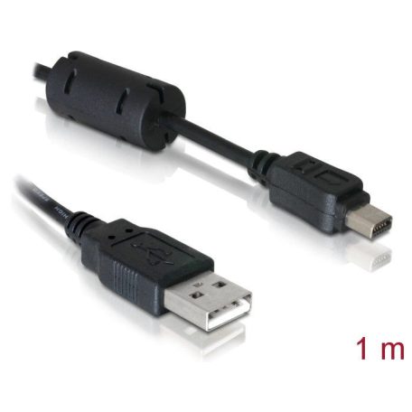 DeLock Camera Olympus 12-Pin USB 1m cable Black