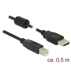   DeLock USB 2.0 Type-A male > USB 2.0 Type-B male 0,5m cable Black