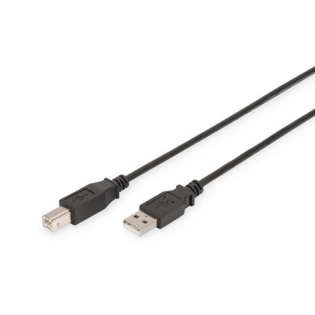 Assmann USB2.0 connection cable type A - B M/M 1,8m Black