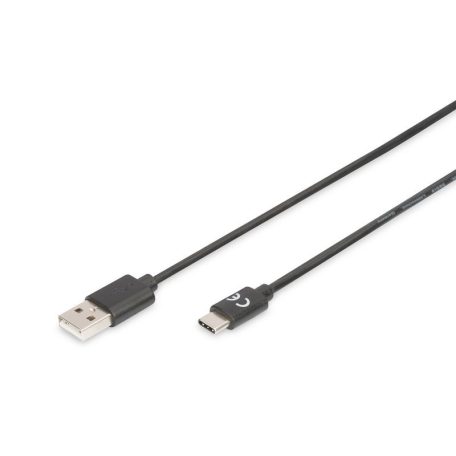 Assmann USB Type-C connection cable type C to A M/M 1,8m Black