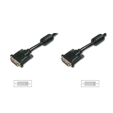 Assmann DVI connection cable DVI(24+1) M/M DVI-D (Dual Link) (24+1) 2m Black