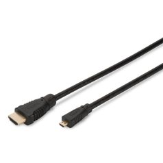   Assmann HDMI-microHDMI High Speed Ethernet connection cable type D - A M/M 2m Black