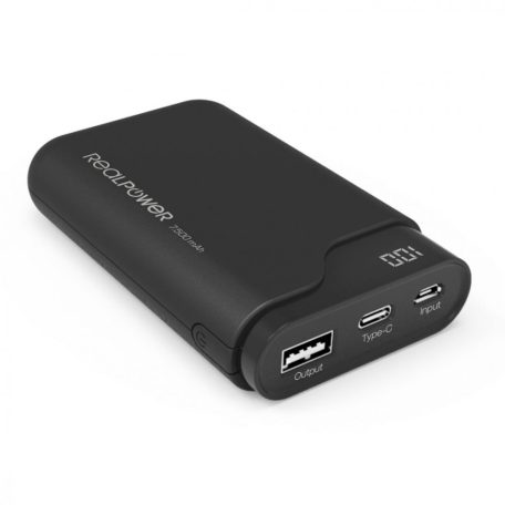 Realpower PB-7500C 7500mAh PowerBank Black