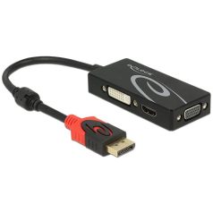   DeLock DisplayPort 1.2 male > VGA / HDMI / DVI-D (Single Link) female 4K Passive adapter Black