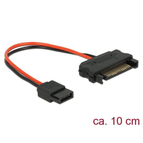 DeLock SATA 15 pin plug > Power Slim SATA 6 pin receptacle Power cable 10cm