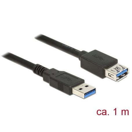 DeLock USB 3.0 Type-A male > USB 3.0 Type-A female 1m Extension cable Black