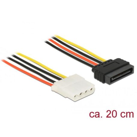 DeLock Power Cable SATA 15 pin female > 4 pin female 20cm