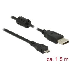   DeLock USB 2.0 Type-A male > USB 2.0 Micro-B male 1,5m cable Black