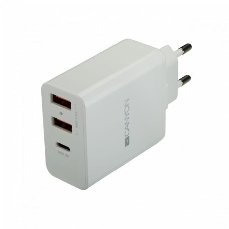 Canyon CNE-CHA08W Powerful Technology Multi-USB Wall Charger White