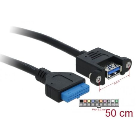 DeLock USB 3.0 pin header female > 1x USB 3.0-A female