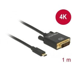   DeLock USB Type-C male > DVI-D (24+1 Single Link) (DP Alt Mode) 4K 30 Hz 1m Black