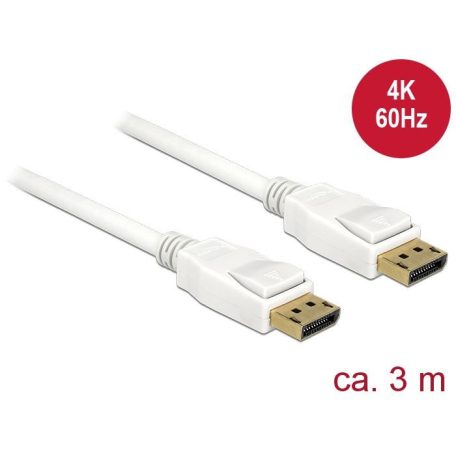 DeLock DisplayPort 1.2 male > DisplayPort male 4K 3m cable White