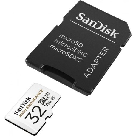 Sandisk 32GB microSDHC High Endurance  Class 10 CL10 U3 V30 + adapterrel