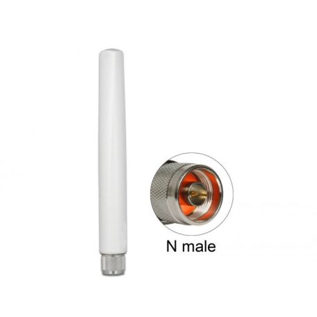 DeLock 433MHz Antenna N plug 1.45 dBi omnidirectional fixed outdoor White