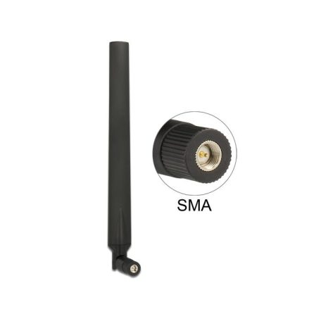 DeLock LTE Antenna SMA plug 0 - 4 dBi omnidirectional rotatable with tilt joint black