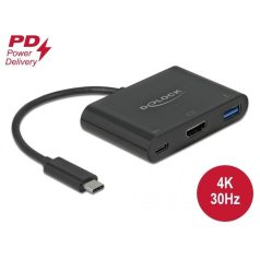   DeLock USB Type-C Adapter to HDMI 4K 30 Hz with USB Type-A and USB Type-C PD