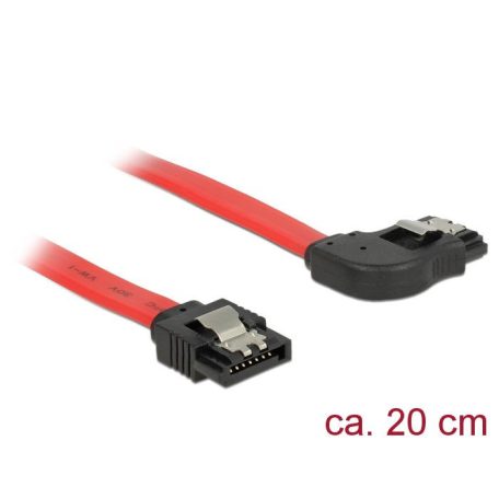 DeLock SATA 6 Gb/s Cable straight to right angled 20cm Red