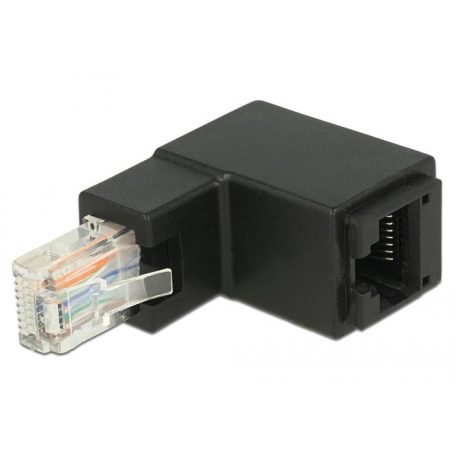 DeLock Adapter RJ45 plug upwards angled > RJ45 jack Cat.6 UTP