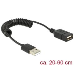 DeLock Extension Cable USB 2.0-A male / female coiled cable