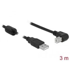   DeLock USB 2.0 Type-A male > USB 2.0 Type-B male angled 3m cable Black