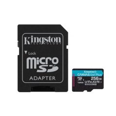   Kingston 256GB microSDXC Canvas Go! Plus Class 10 170R A2 U3 V30 Card + adapterrel