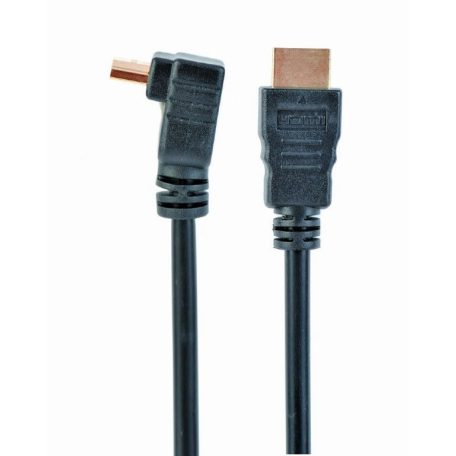 Gembird CC-HDMI490-10 HDMI High speed 90 degrees male to straight male connectors cable 19 pins gold-plated connectors 3m bulk package