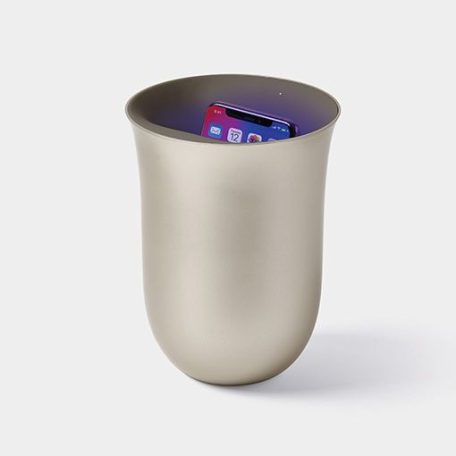 Lexon Oblio 10W Wireless charging station with built-in UV sanitizer Gold