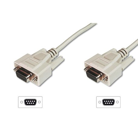 Assmann Datatransfer connection cable, D-Sub9 3m Grey