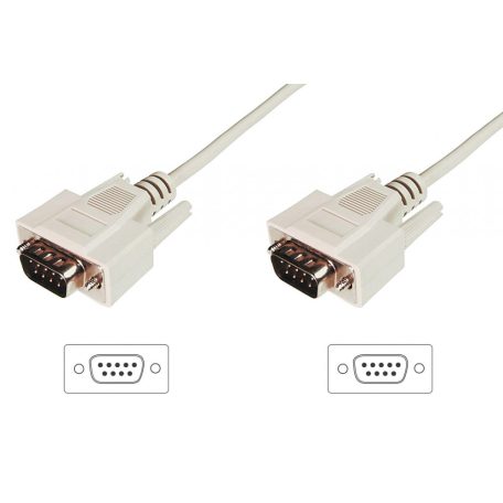 Assmann Datatransfer connection cable, D-Sub9 3m Beige