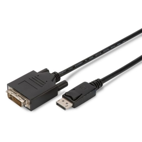 Assmann DisplayPort adapter cable, DP - DVI-D (Dual Link) (24+1) 1m Black