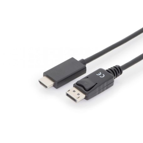 Assmann DisplayPort adapter cable, DP - HDMI type A 1m Black