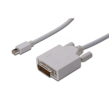 Assmann DisplayPort adapter cable, mini DP - DVI-D (Dual Link) (24+1) 2m White