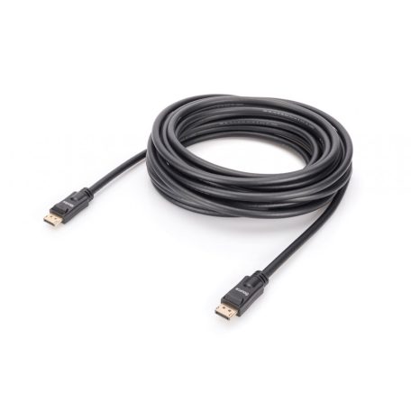 Assmann Displayport connection cable, DP, w/ amp. 10m Black