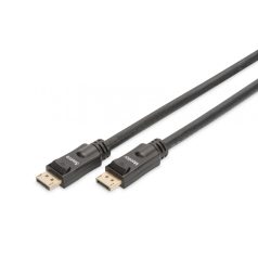 Assmann Displayport connection cable, DP, w/ amp. 15m Black