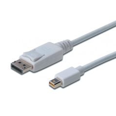 Assmann DisplayPort connection cable, mini  DP - DP 1m White