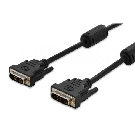 Assmann DVI connection cable, DVI-D (Single Link) (18+1) 2x ferrit 2m Black