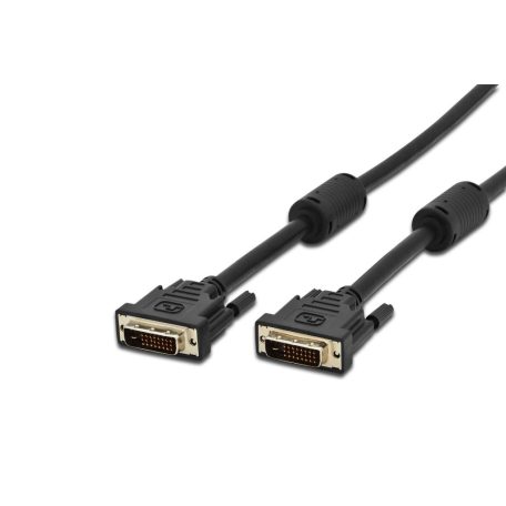 Assmann DVI connection cable, DVI-D (Dual Link) (24+1) 1m Black