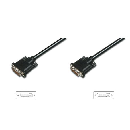 Assmann DVI connection cable, DVI-D (Dual Link) (24+1) 2m Black