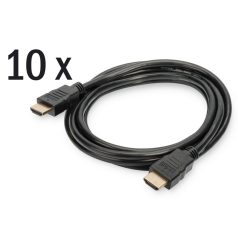   Assmann HDMI High Speed connection cable, type A 2m Black (10-pack)