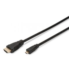   Assmann HDMI High Speed connection cable, type D - A 1m Black