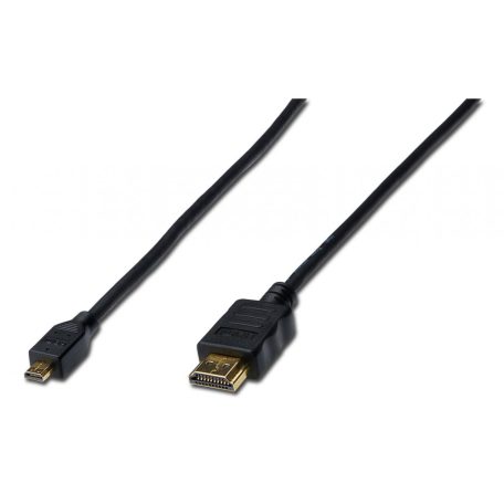 Assmann HDMI High Speed connection cable, type D - A 1m Black